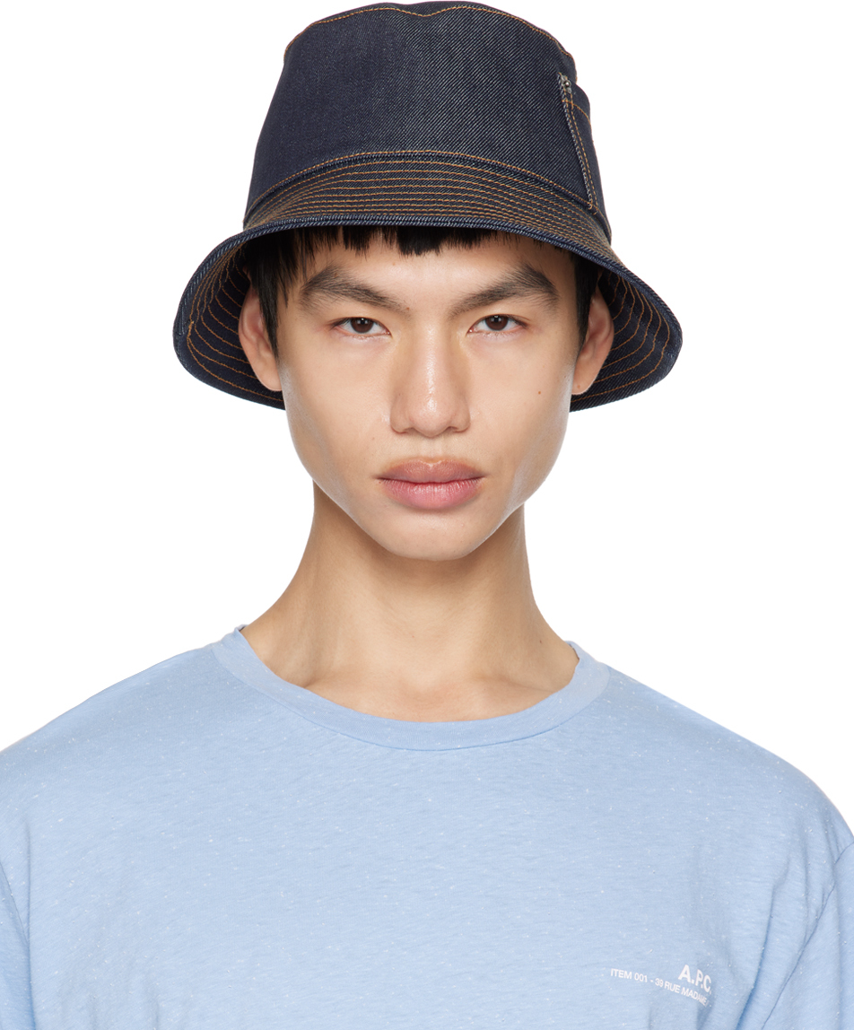 A.p.c. Thais Bucket Hat In Indigo