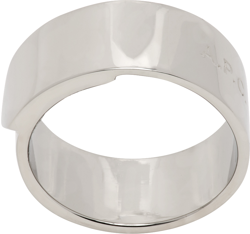 A.p.c. Silver Charly Fine Ring In Rab Argent