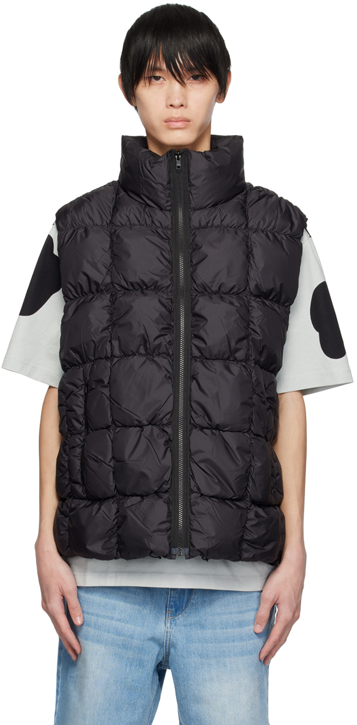 Black Quilted Down Vest