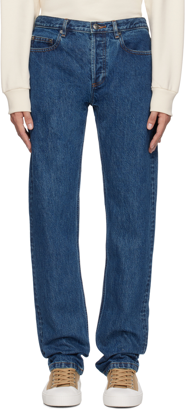 Indigo New Standard Jeans by A.P.C. on Sale