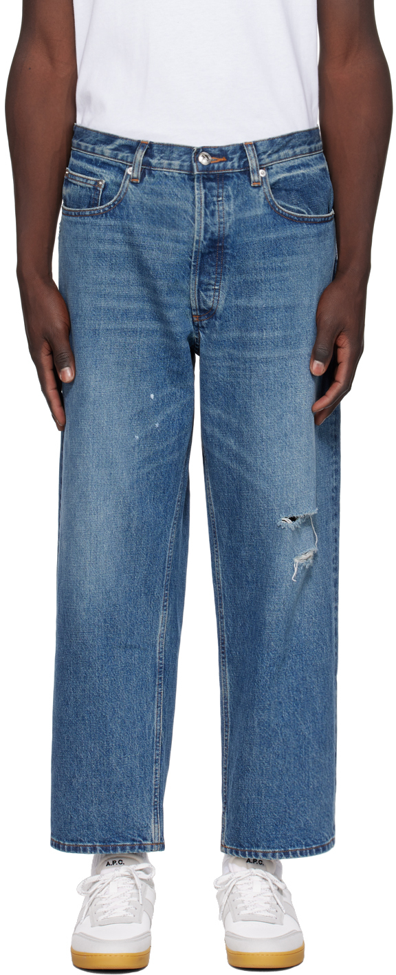 Blue JW Anderson Edition Ulysse Jeans by A.P.C. on Sale