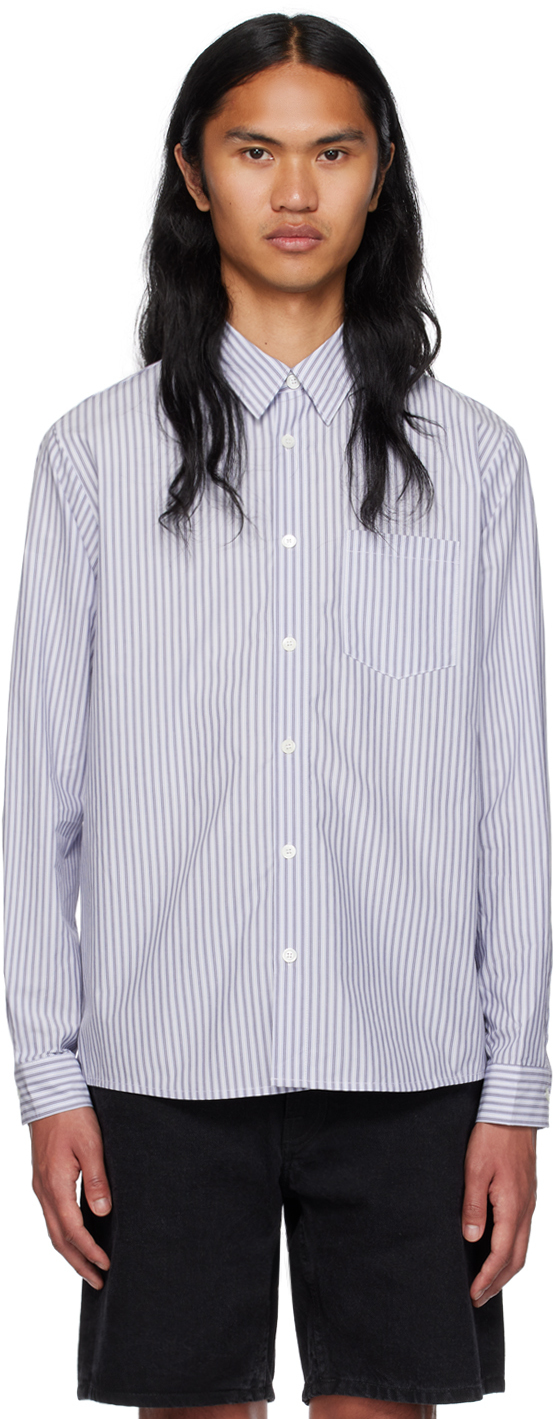 Navy Clément Shirt by A.P.C. on Sale