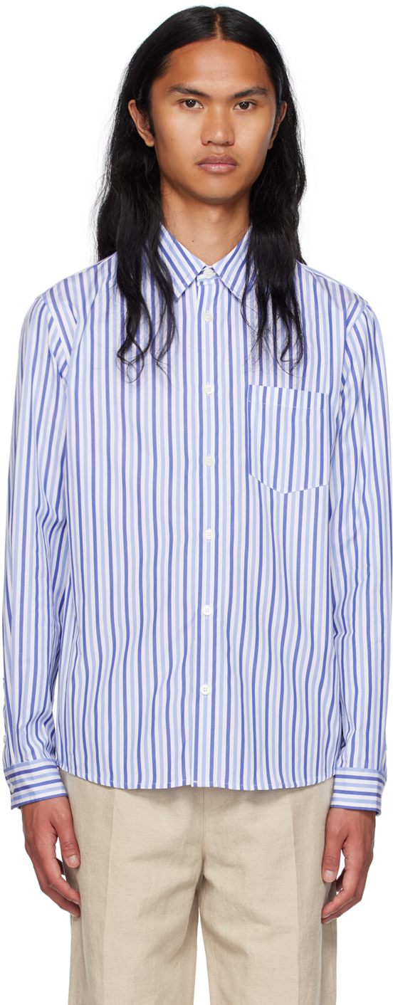 A. P.C. Blue & White Clément Shirt