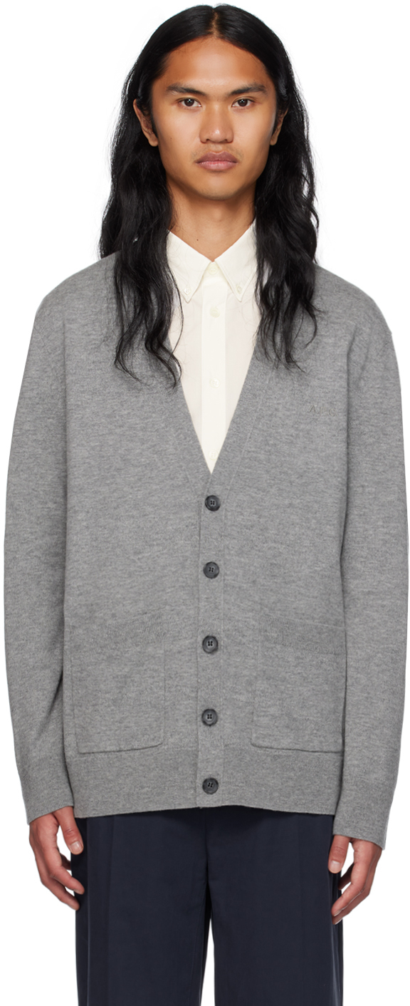 Grey Theo Cardigan by A.P.C. on Sale