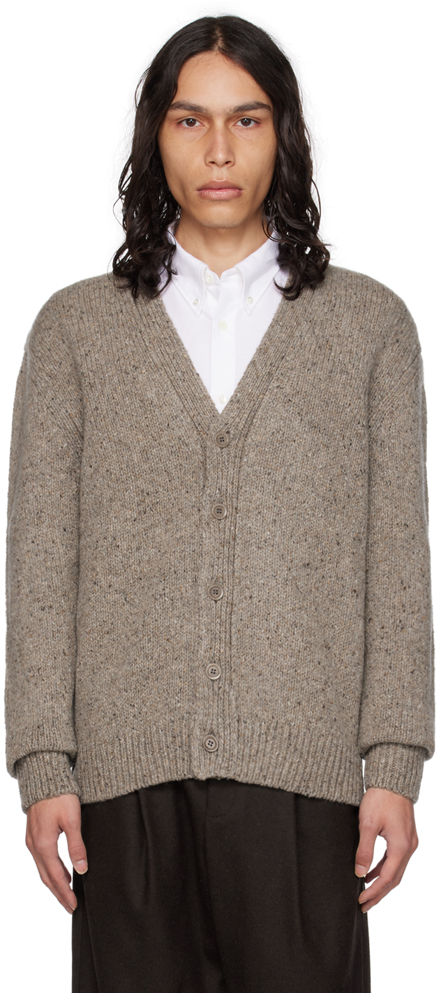 Shop Apc Taupe Théophile Cardigan In Bae Taupe