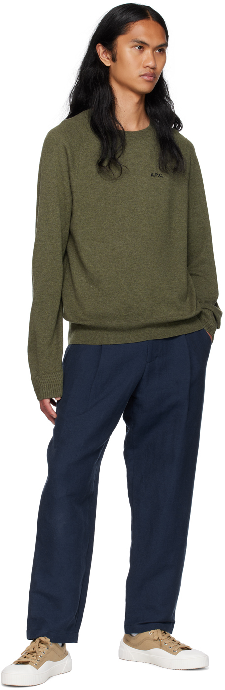 Apc Khaki Elie Sweater In Jaa Kaki