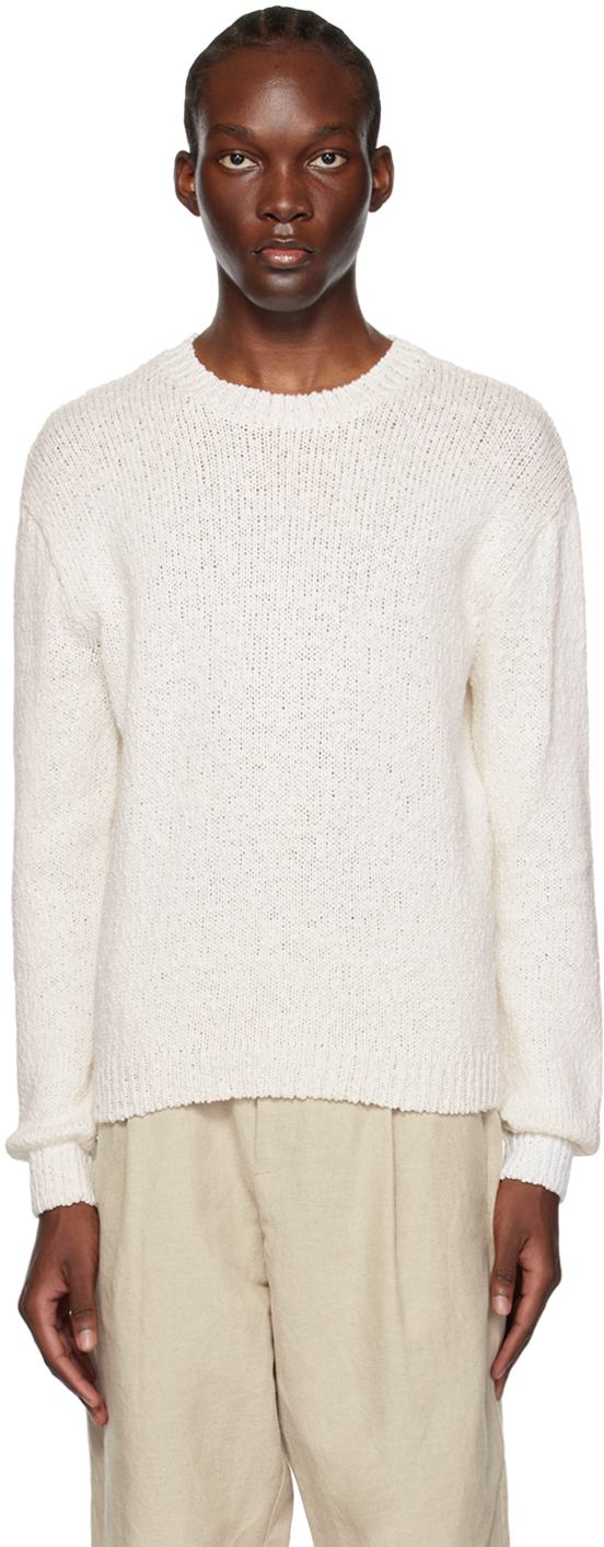 APC WHITE GASTON SWEATER