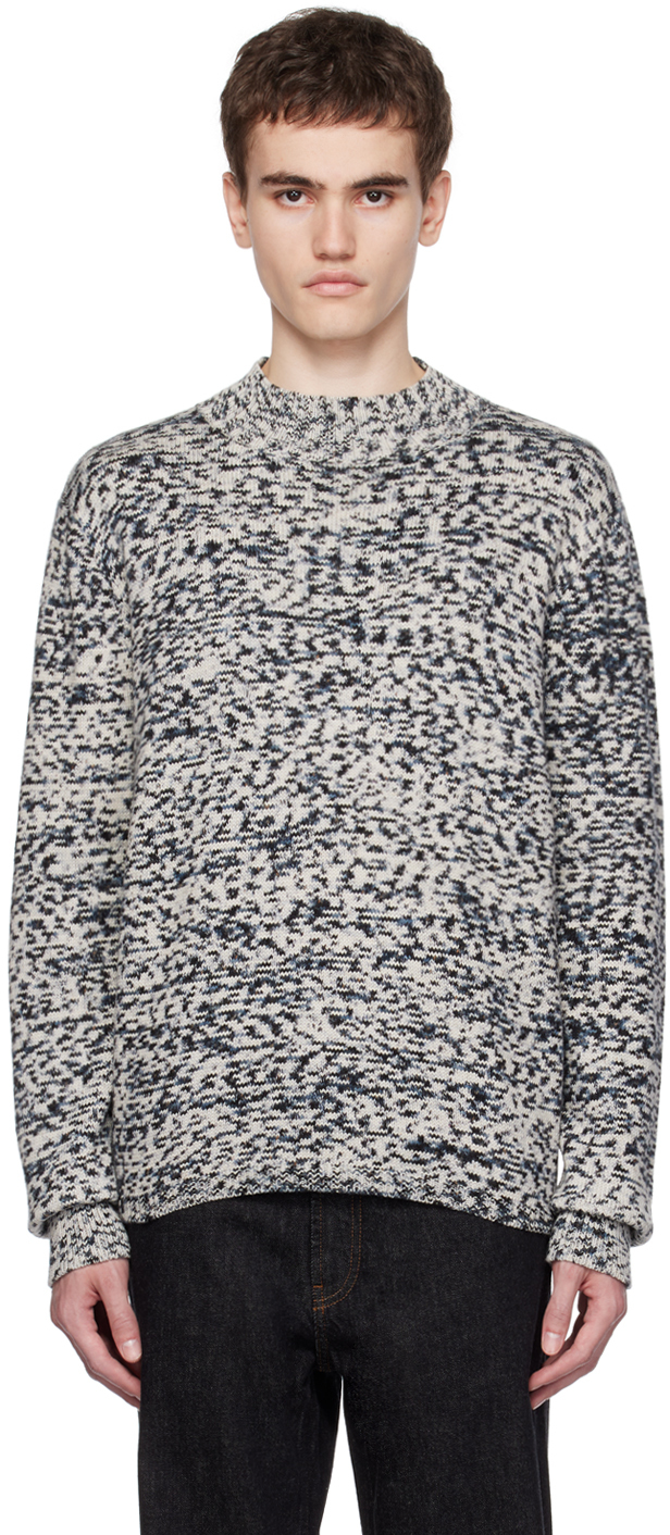 A. P.C. Navy & Off-White JW Anderson Edition Noah Sweater