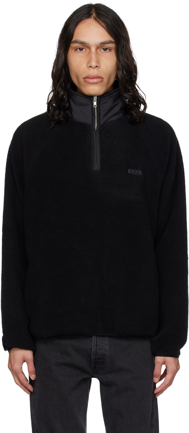 Apc Black Island Sweatshirt In Lzz Black