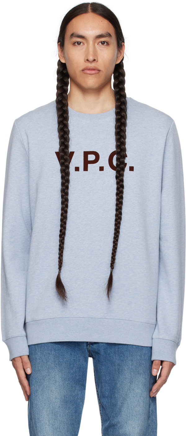 Shop Apc Indigo Vpc Sweatshirt In Ial Washed Indigo