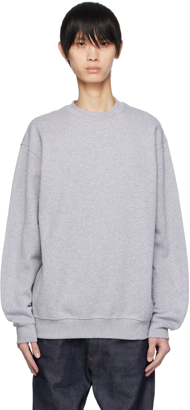 Shop Apc Gray Jw Anderson Edition Sweatshirt In Pla Heathered Grey