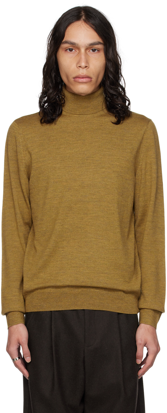 A.p.c. Yellow Dundee Turtleneck In Pda Ocre Chine