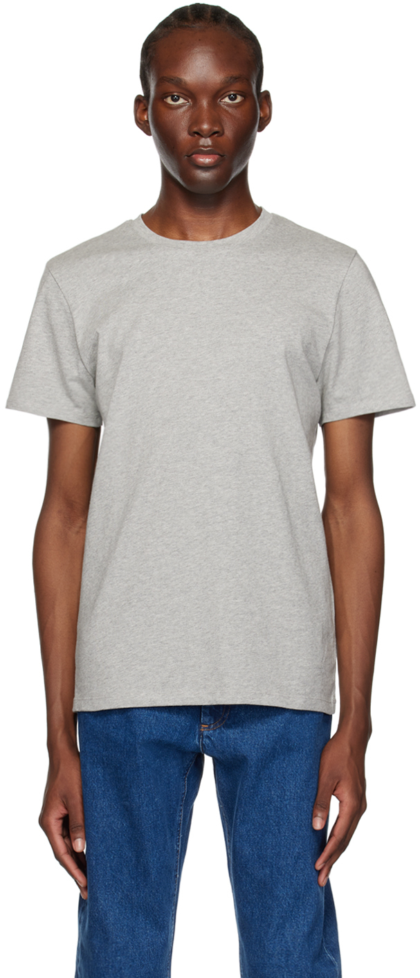 Apc Jimmy Cotton-jersey T-shirt In Plb Heathered Light
