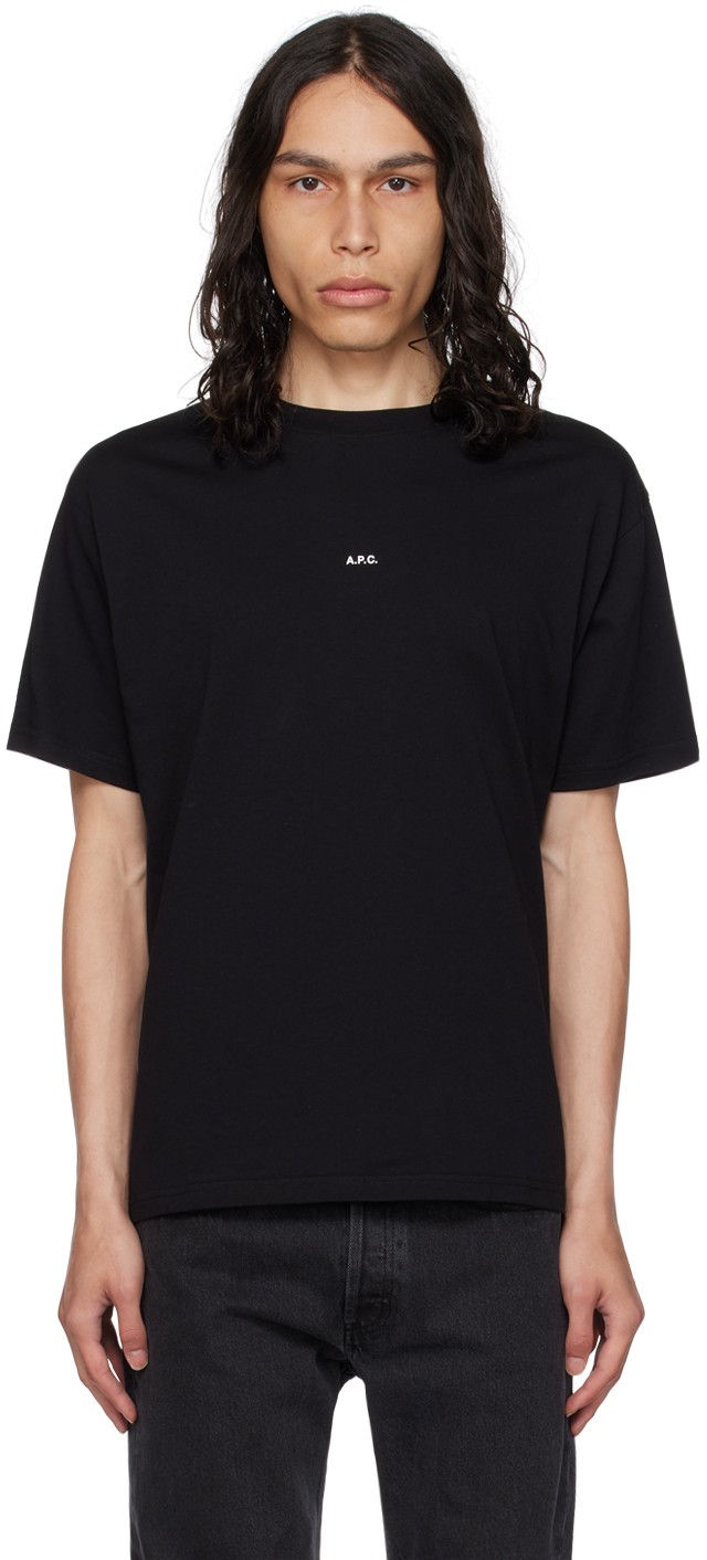 Shop Apc Black Kyle T-shirt In Lzz Black