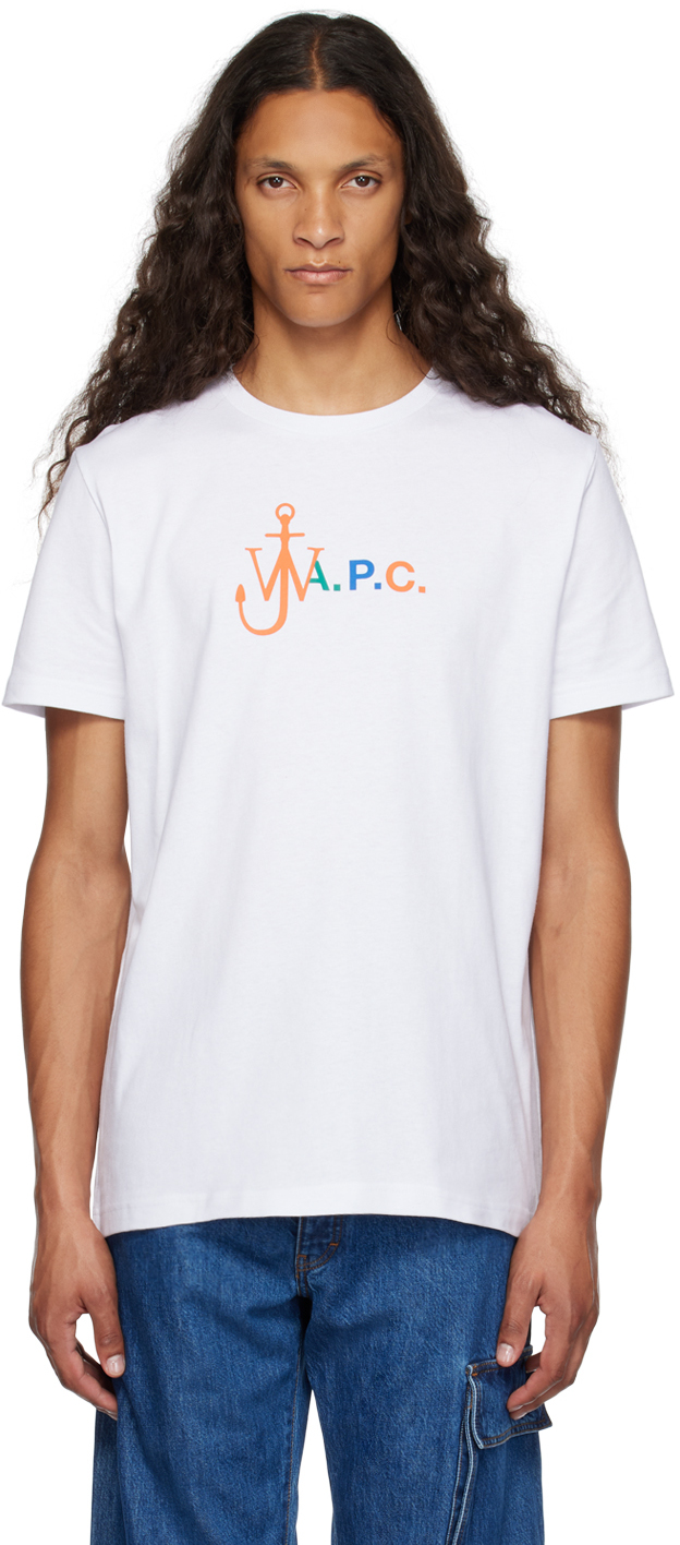 Apc White Jw Anderson Edition T-shirt In Aab White