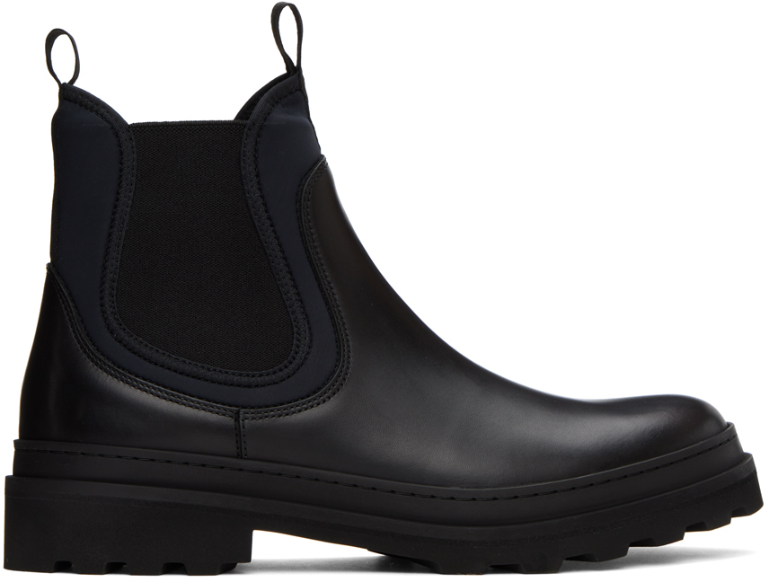 A.p.c. Leather Ankle Boots In Lzz - Black