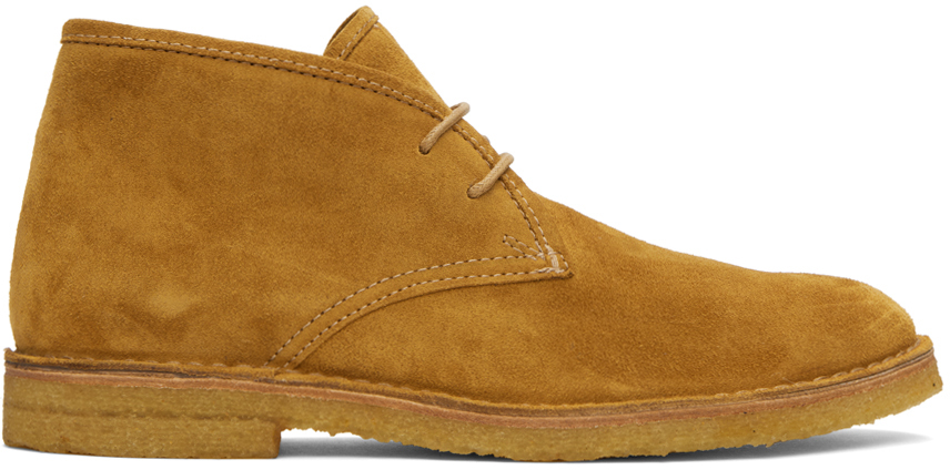 A.p.c. Tan Theo Boots In Caf Caramel