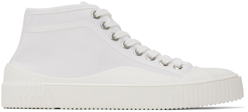 A.p.c. White Iggy Sneakers In Aab White