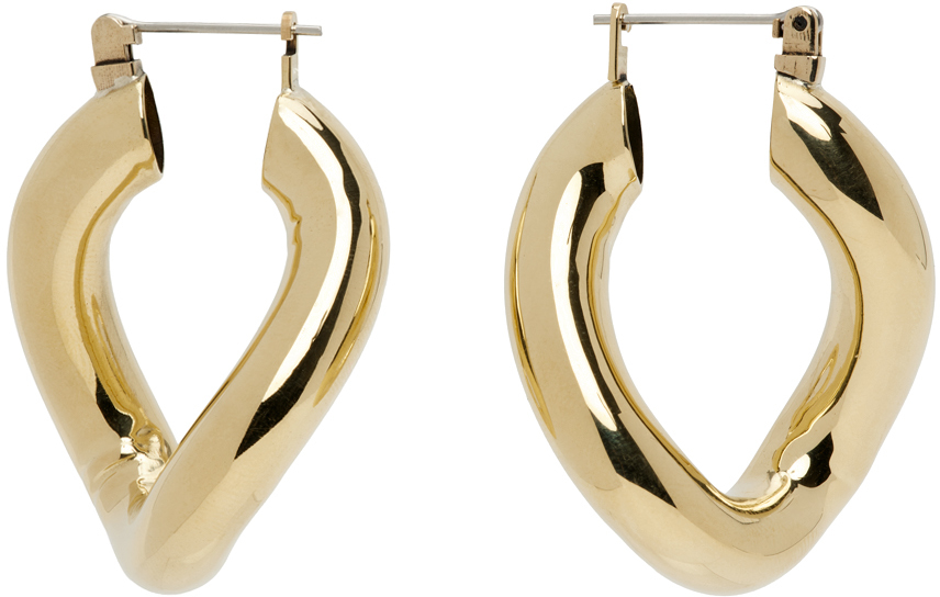 Laura Lombardi Gold Anima Earrings In Brass