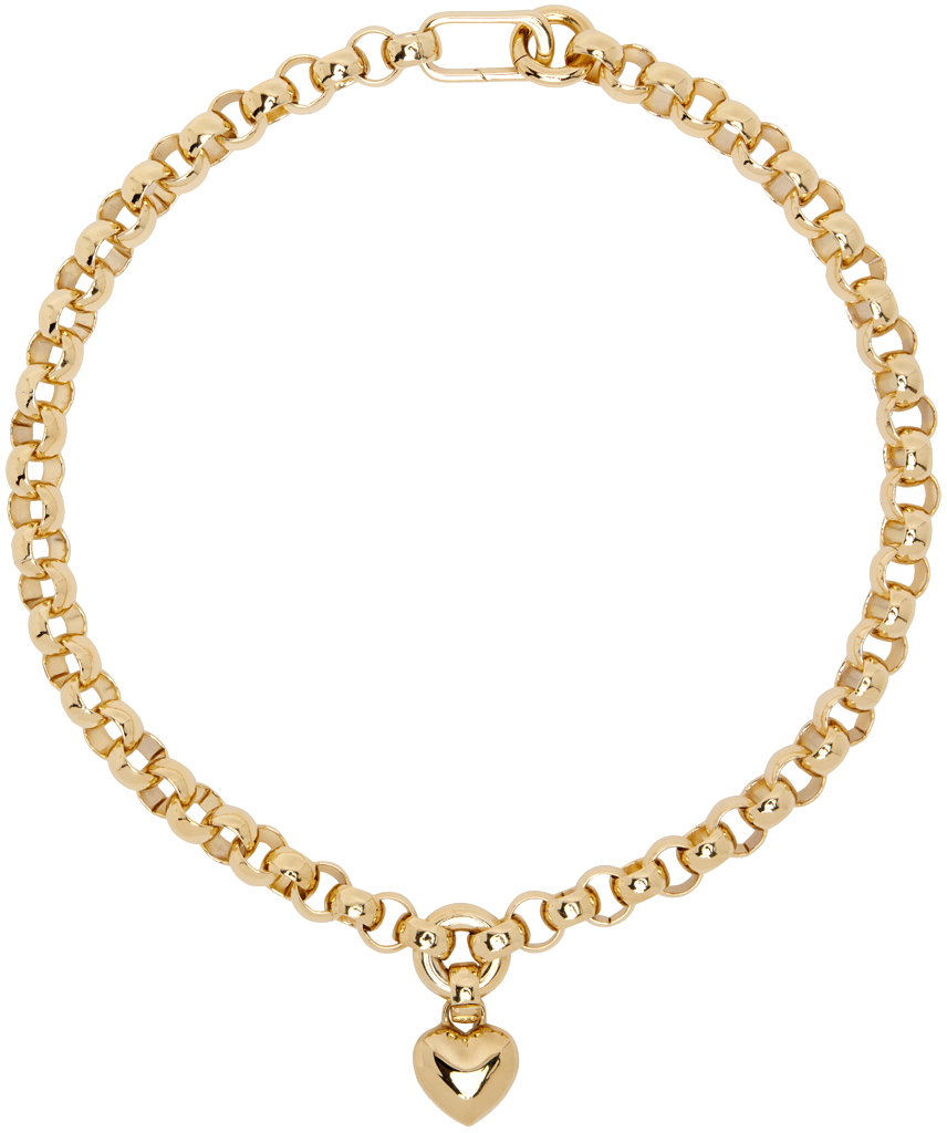 Laura Lombardi: Gold Amorina Pendant Necklace | SSENSE