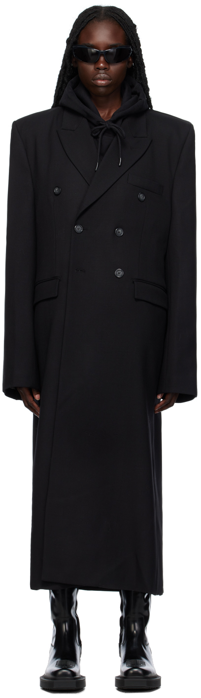 VTMNTS: Black Tailored Coat | SSENSE UK