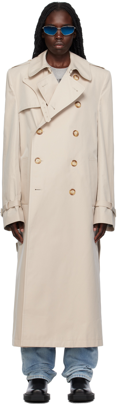White Tailored Trench Coat