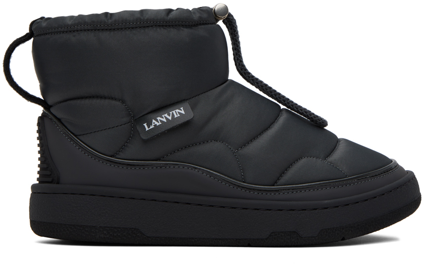 Lanvin Grey Curb Snow Boots In 694 Loden