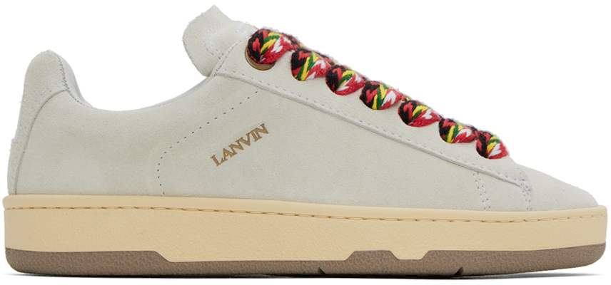 Lanvin White Curb Lite Sneakers In 00 White
