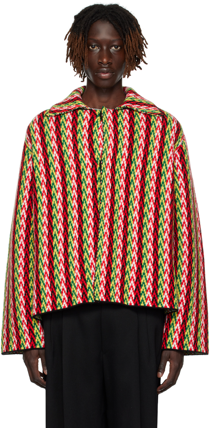 LANVIN MULTICOLOR CHEVRON JACKET