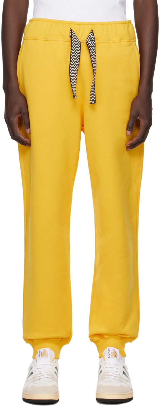 Shop Lanvin Yellow Elasticized Sweatpants In 801 Sunflower