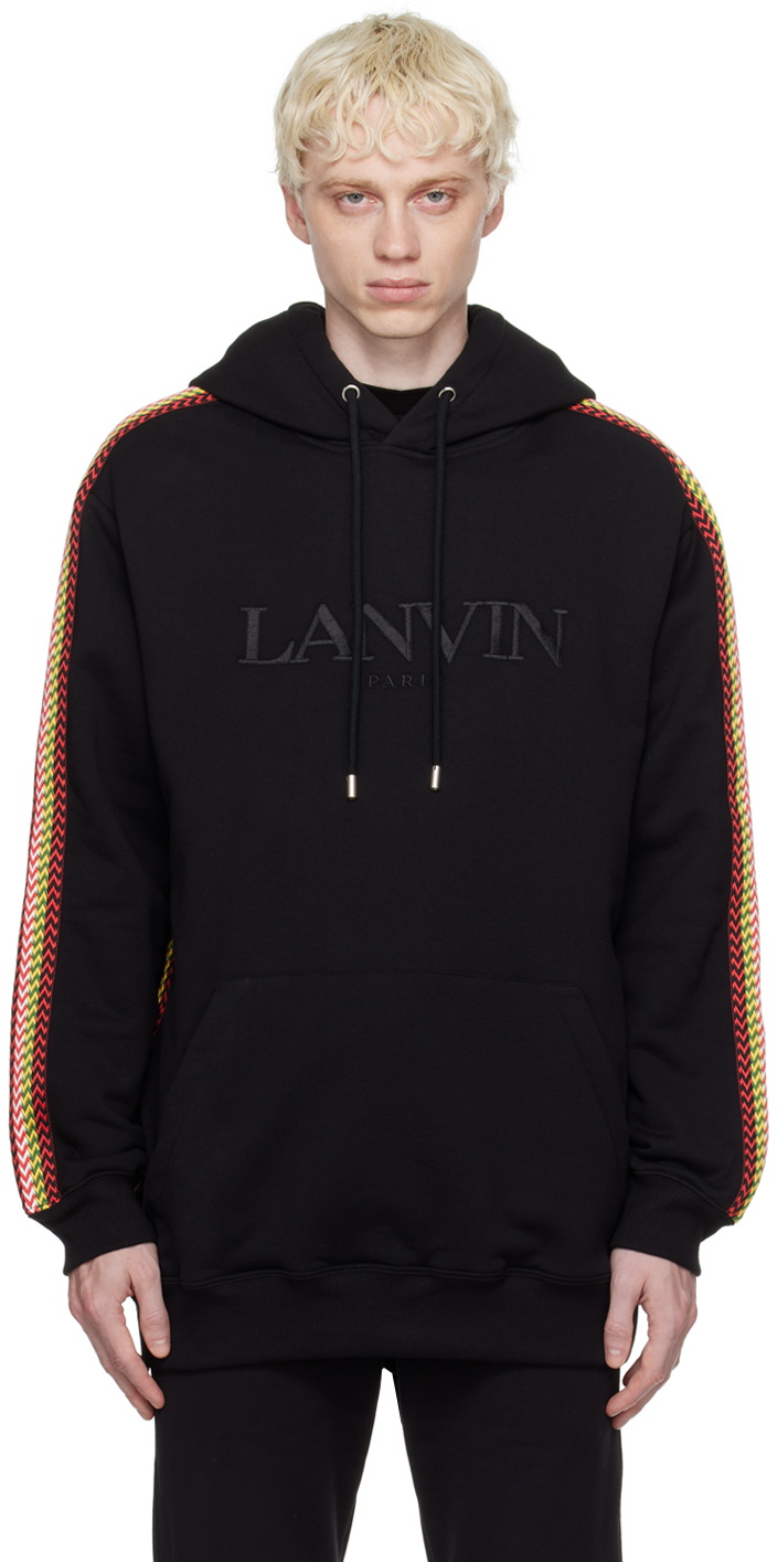 Shop Lanvin Black Side Curb Hoodie In 10 Black