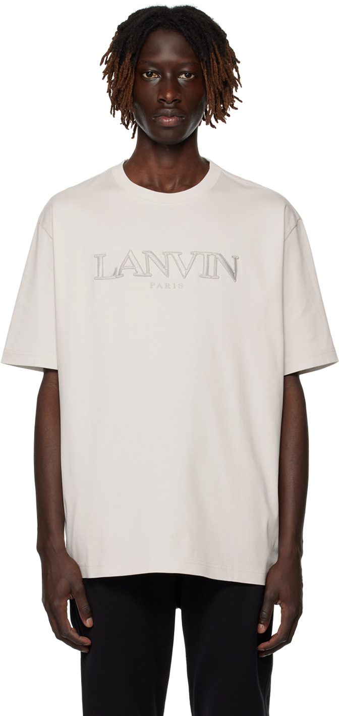 Lanvin Gray Classic Curb T-shirt In 04 Mastic