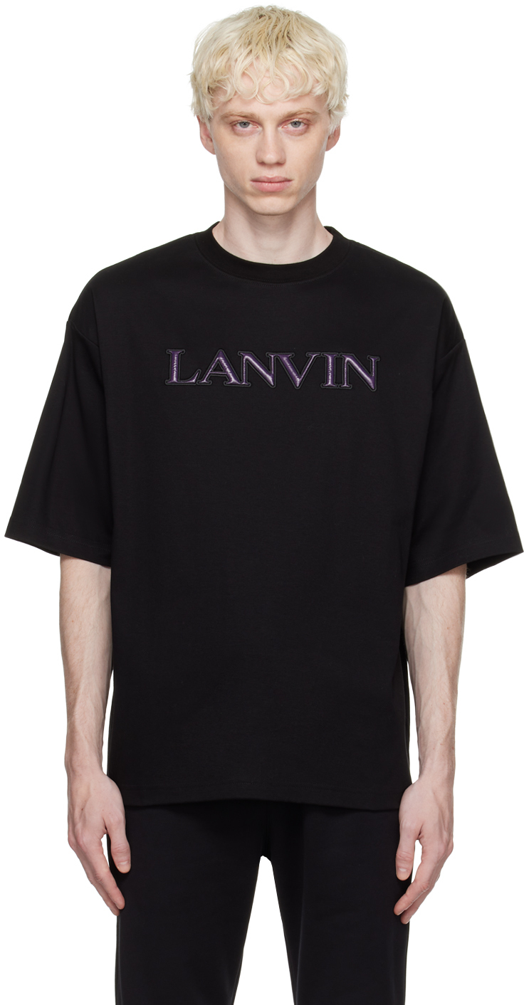 Lanvin Black Embroidered T-Shirt