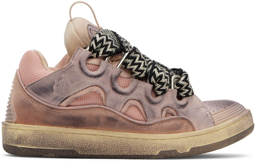 LANVIN PINK CURB SNEAKERS