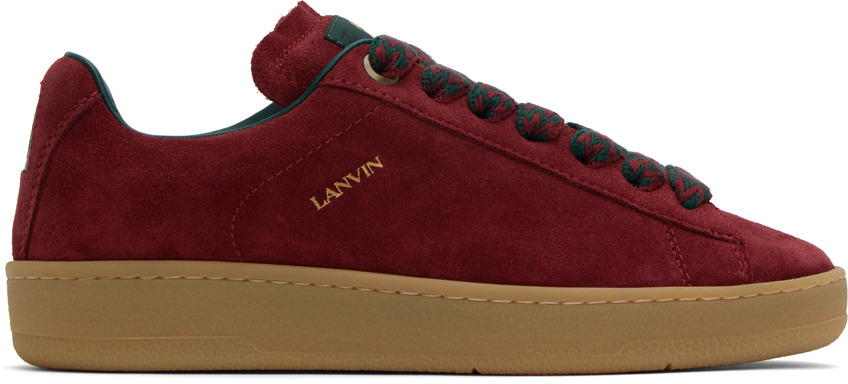Lanvin Burgundy Curb Lite Sneakers