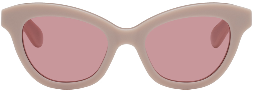 Alexander Mcqueen Pink Cat-eye Sunglasses In 005 Pink/pink/red