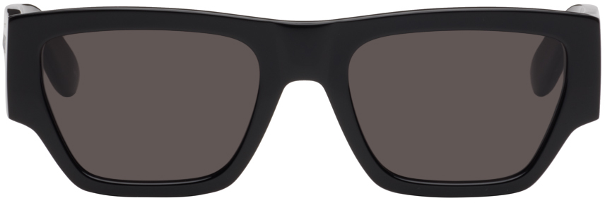 Alexander Mcqueen Black Square Sunglasses In 001 Black/black/grey