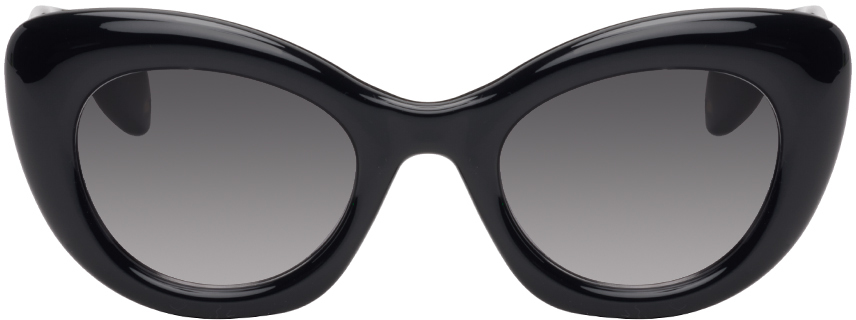 Alexander McQueen: Black Cat-Eye Sunglasses | SSENSE