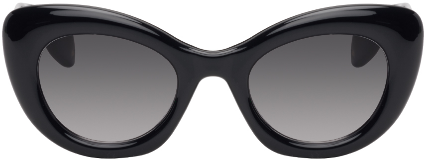 Alexander mcqueen black discount cat eye sunglasses