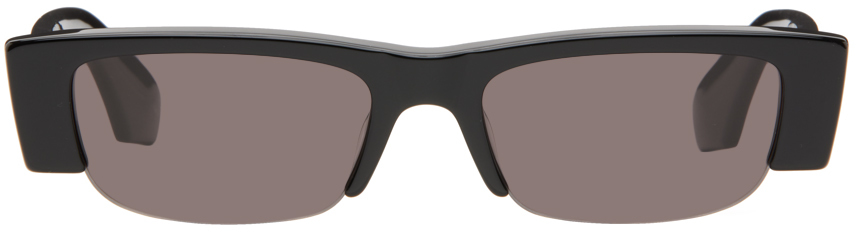 Alexander McQueen Black Rectangular Sunglasses