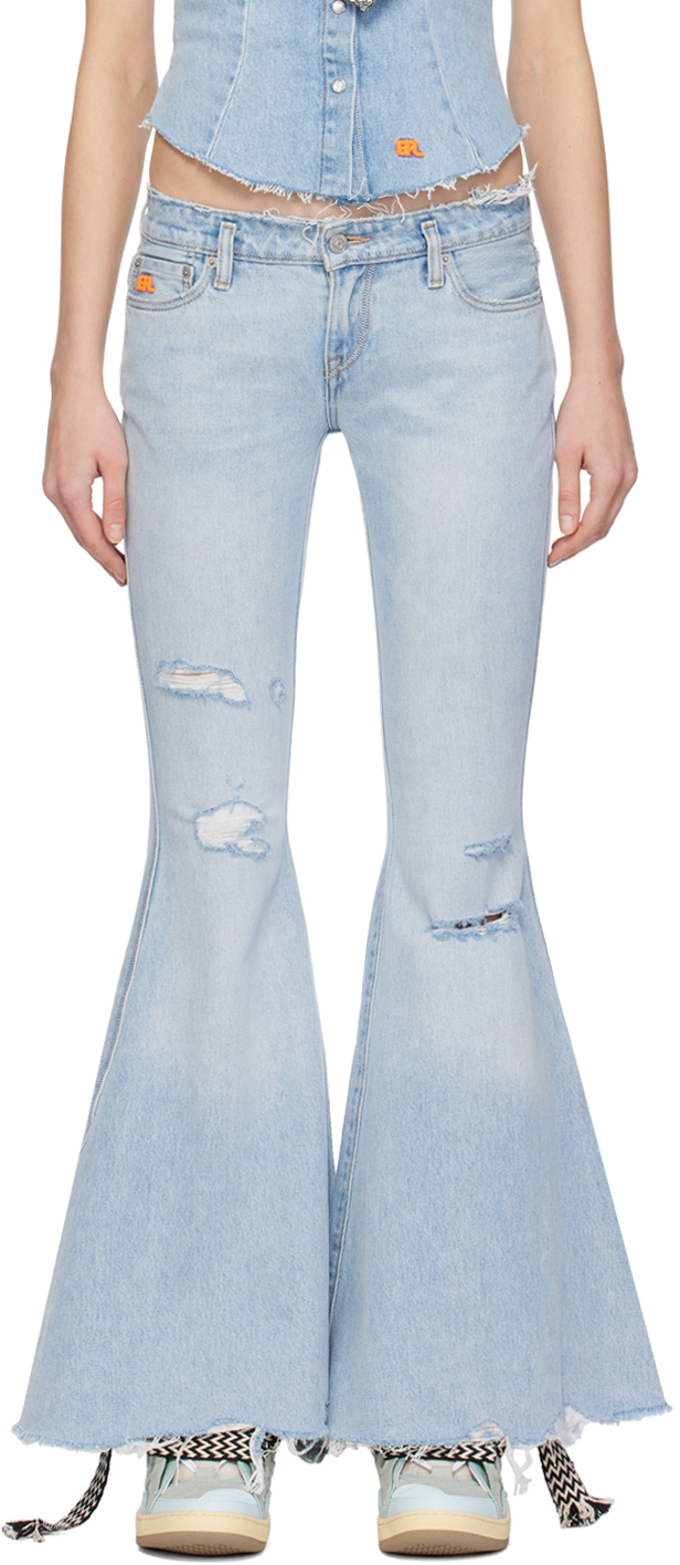 【関税込み】ERL Levi'sエディション ブルー ジーンズ ERLのLevi'sエディション ブルー ジーンズがセール中