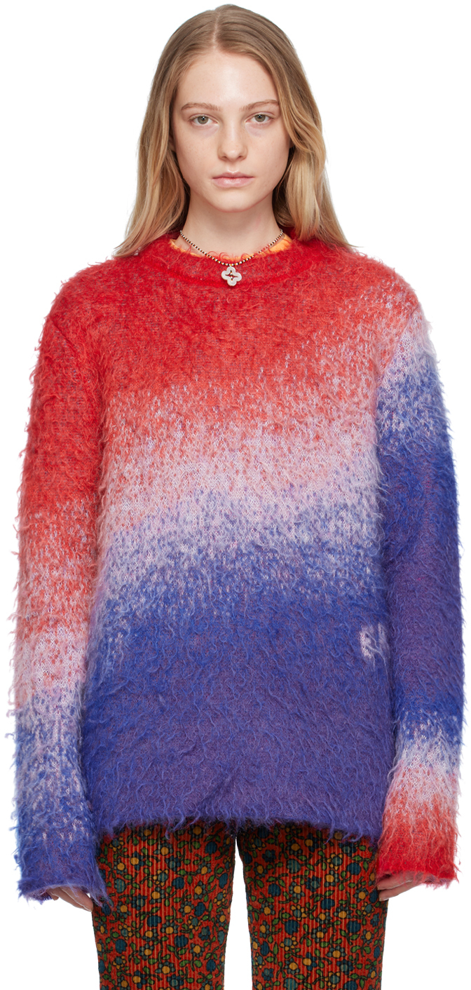 ERL: Blue & Red Gradient Sweater | SSENSE ERL: Blue & Red Gradient Sweater | SSENSE