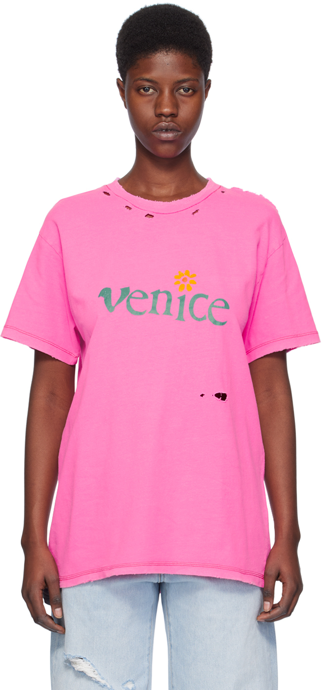 Erl Pink 'venice' T-shirt In 1 Pink