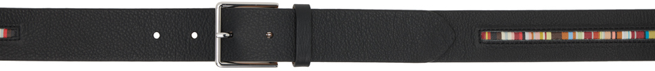 Shop Paul Smith Black Signature Stripe Belt In 79 Blacks