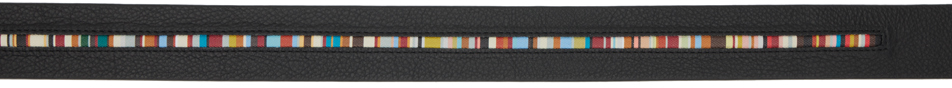 PAUL SMITH BLACK SIGNATURE STRIPE BELT 