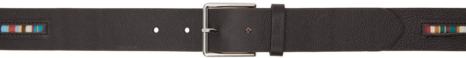 Paul Smith Brown Striped Belt In 66 Browns