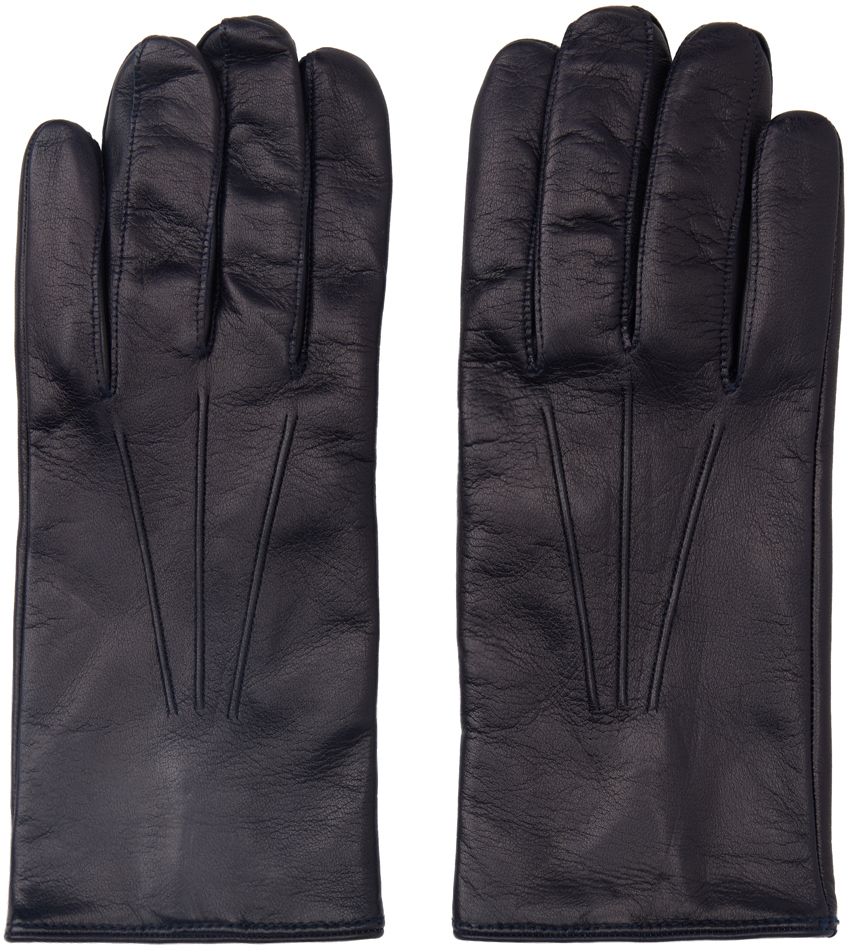 Navy Signature Stripe Gloves