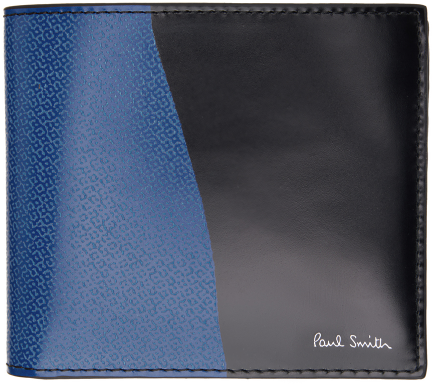 Black & Blue Rug Print Wallet
