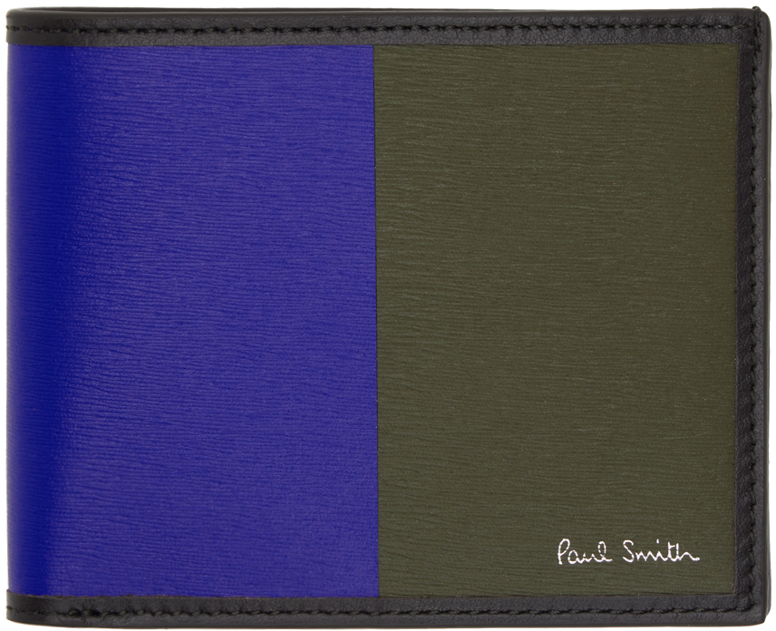 Paul Smith Multicolor Paneled Wallet In 41 Blues