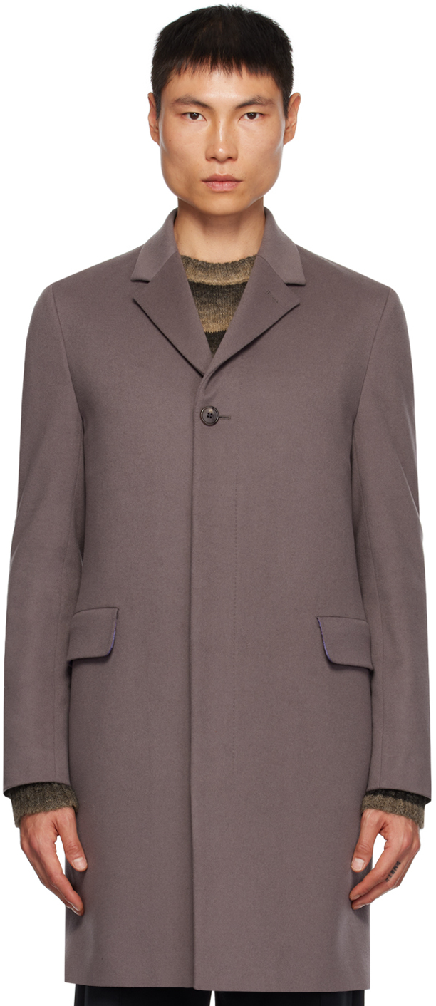 Paul Smith Grey Gents Coat In 74 Greys